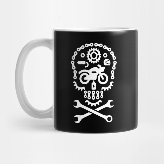 Dia de los Muertos Sugar skull cruiser bike biker motorcycle Halloween Motocross by LaundryFactory